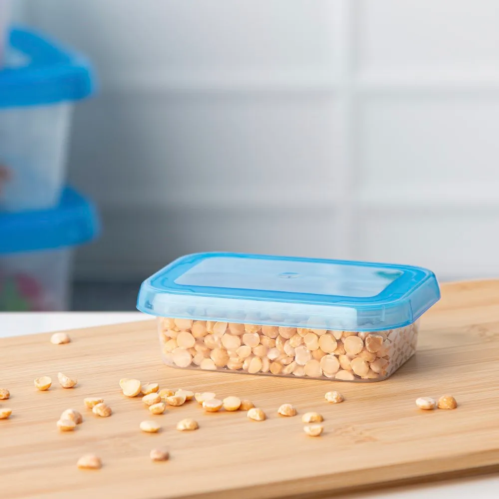 Pojemnik na żywność z pokrywą BranQ Blue Box prostokątny 0,1 l niebieski