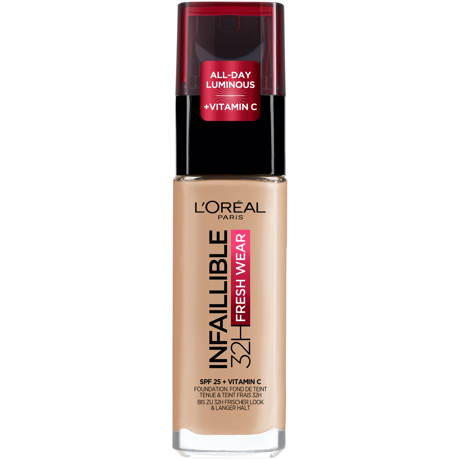 L'Oréal Paris Infaillible 32H Fresh Wear długotrwały, kryjący podkład do twarzy 125, 30 ml