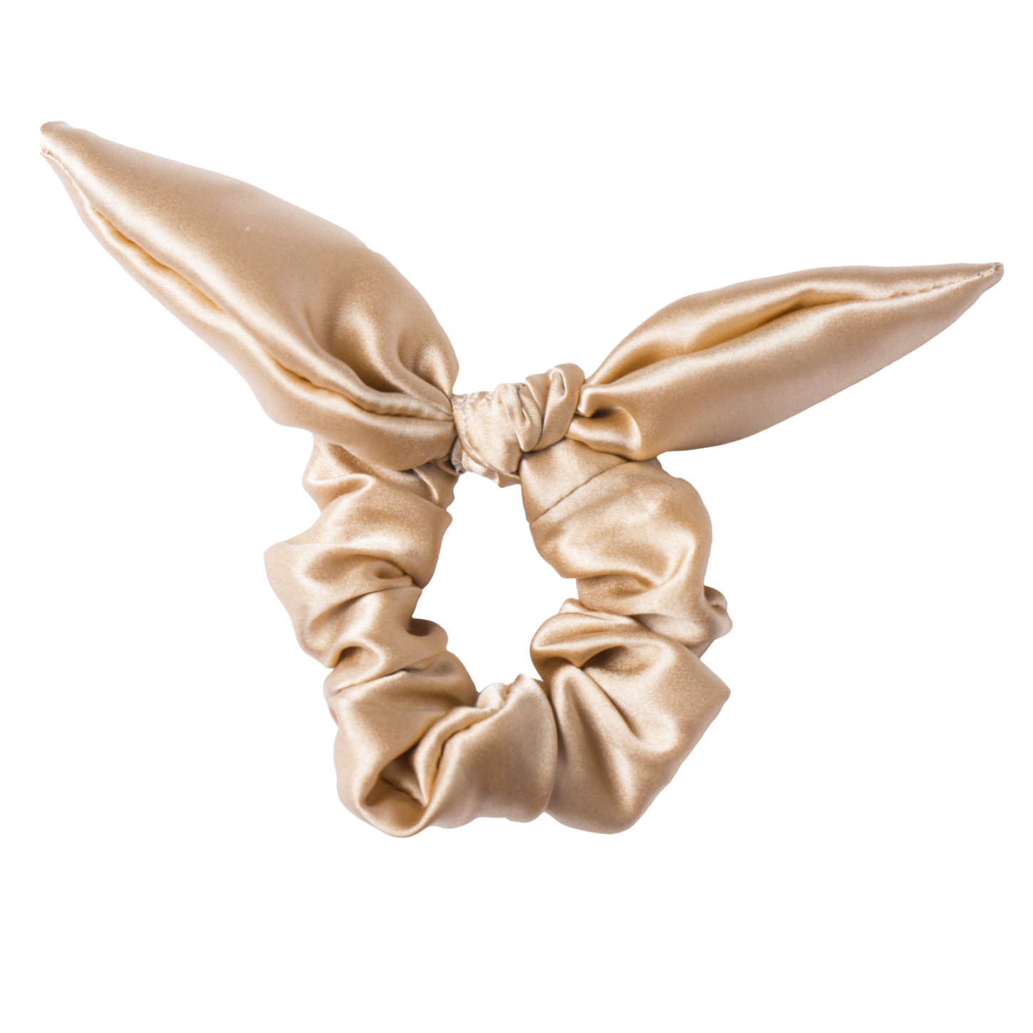 Cat&Cat jedwabna gumka z uszami do włosów beżowa, 1 szt.