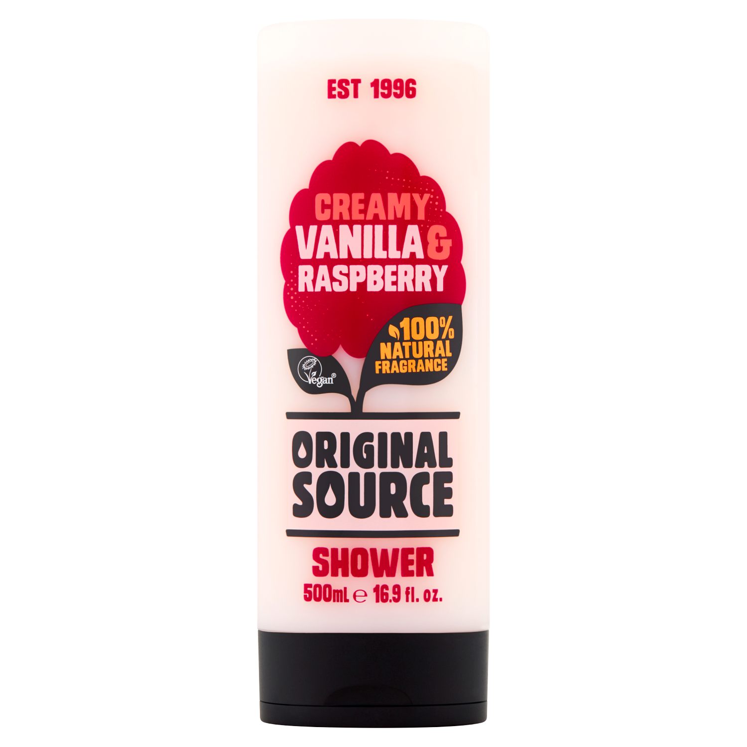 Original Source Vanilla & Raspberry odświeżający żel pod prysznic i do kąpieli, 500 ml