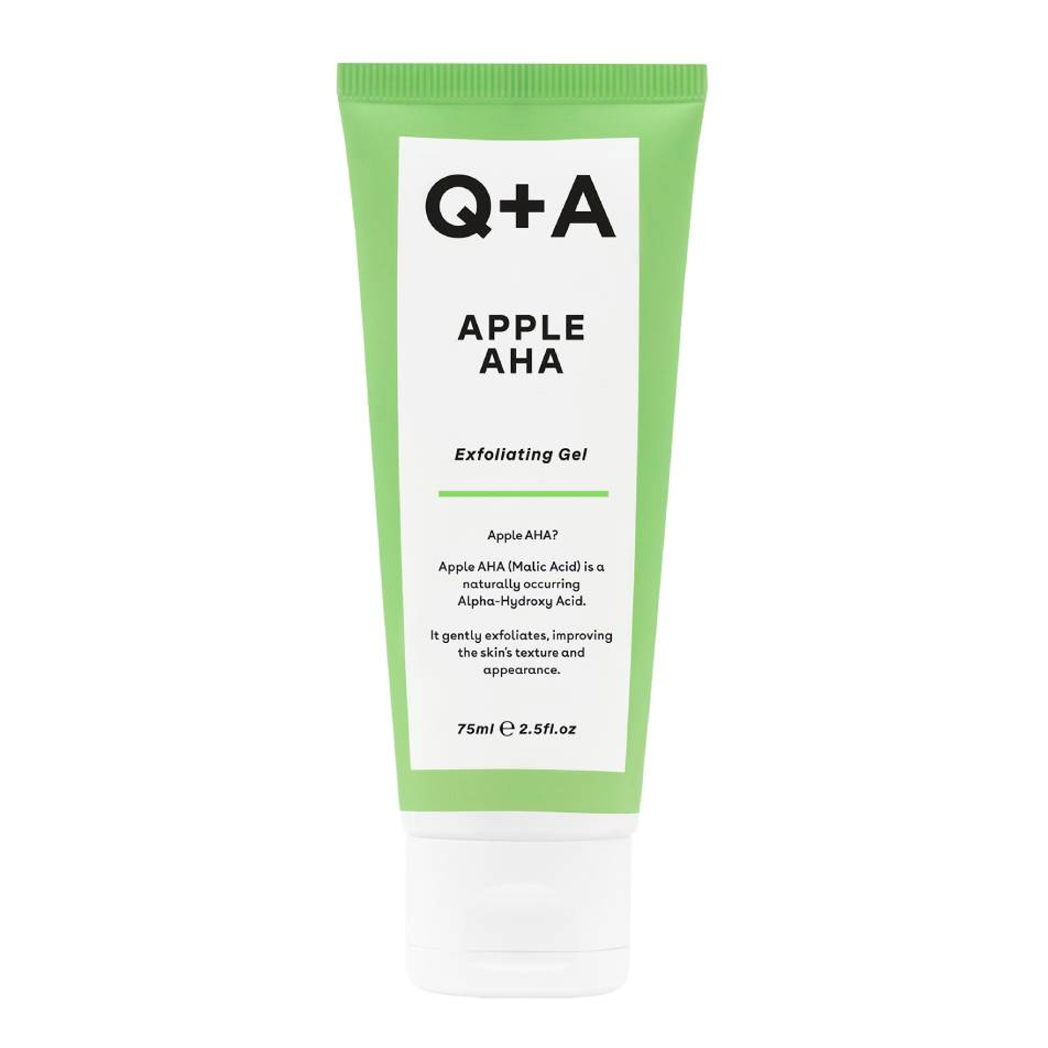 Q+A Apple AHA złuszczający żel z kwasami AHA do twarzy, 75 ml