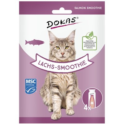 Przysmak dla kota DOKAS Smoothie z łososia 4 x 30 g