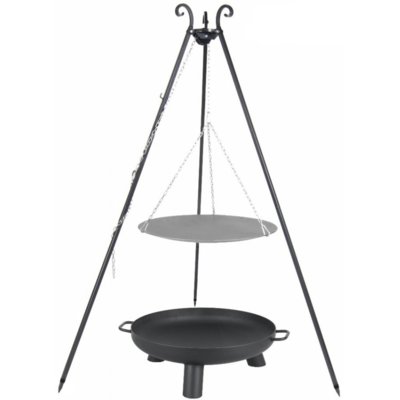Patelnia ogniskowa VIKING na trójnogu 56 cm + Palenisko 60 cm