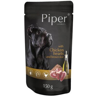 Karma dla psa PIPER Animals z sercami kurczaka i brązowym ryżem 150 g