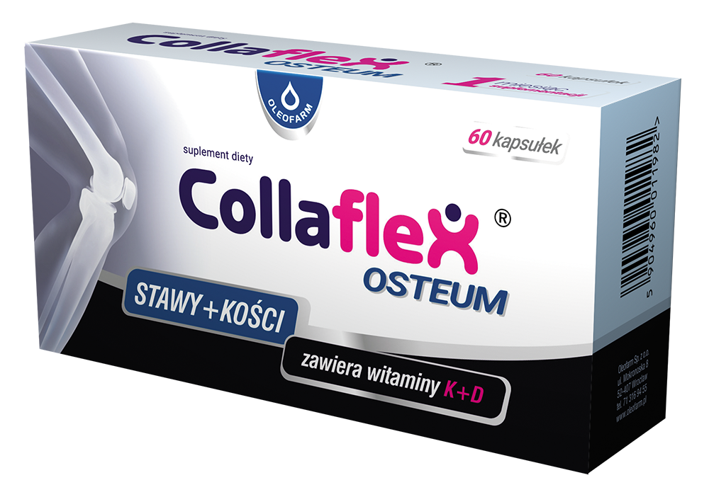 Collaflex suplement diety kolagen z witaminami D3+K2 na stawy i kości w formie kapsułek, 60 kaps/1 opak.