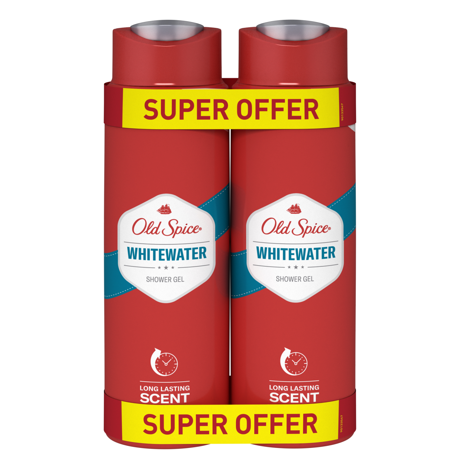 Old Spice WhiteWater żel do mycia twarzy, ciała i włosów 3w1 dla mężczyzn, 2x400 ml/1 opak.