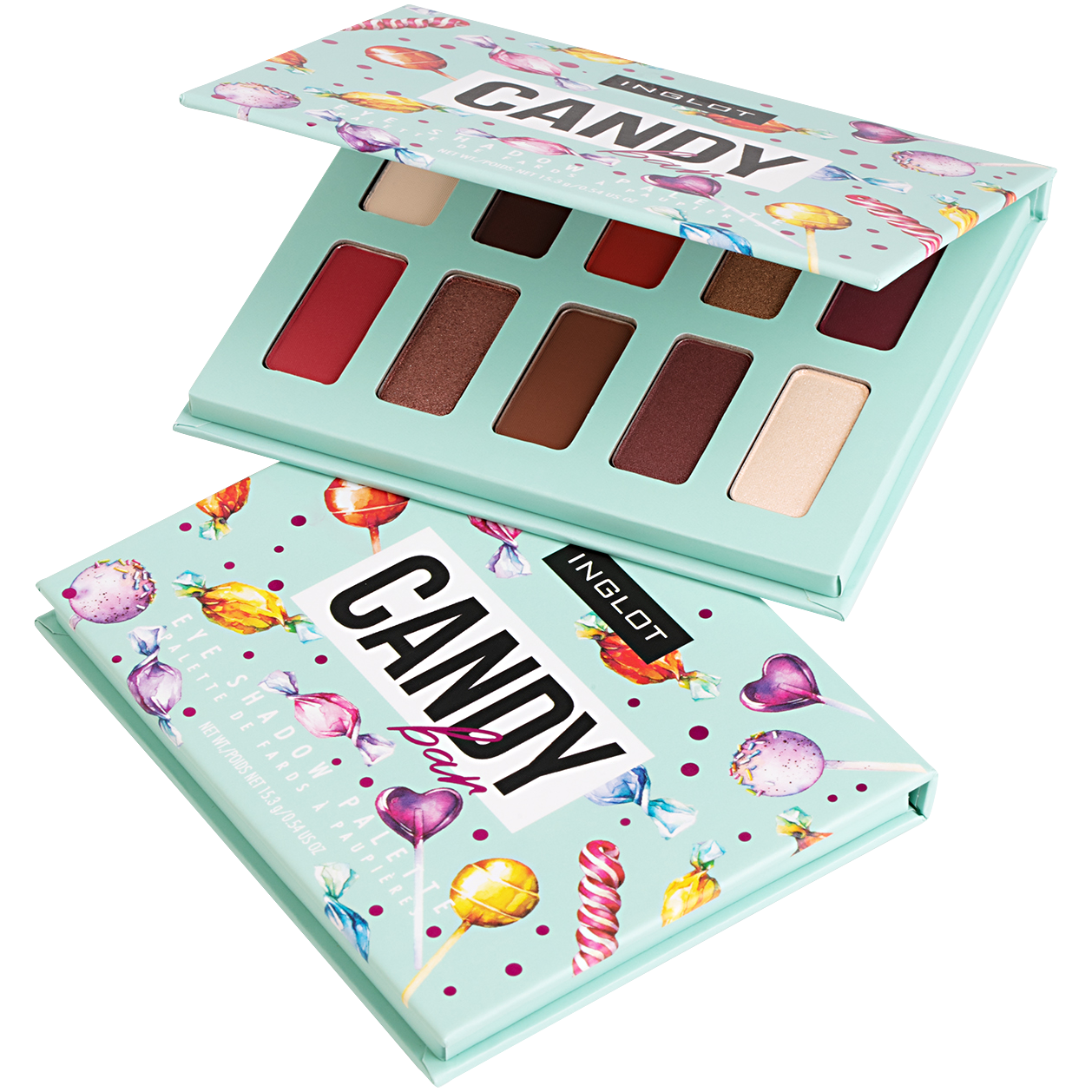 Inglot Candy Bar paleta cieni do powiek, 15,3 g