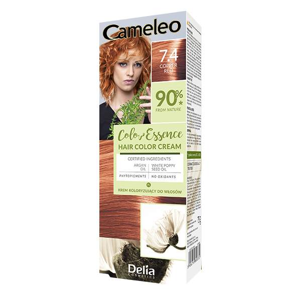 Delia Cameleo Color Essence krem koloryzujący do włosów 7.4 rudy, 75 g