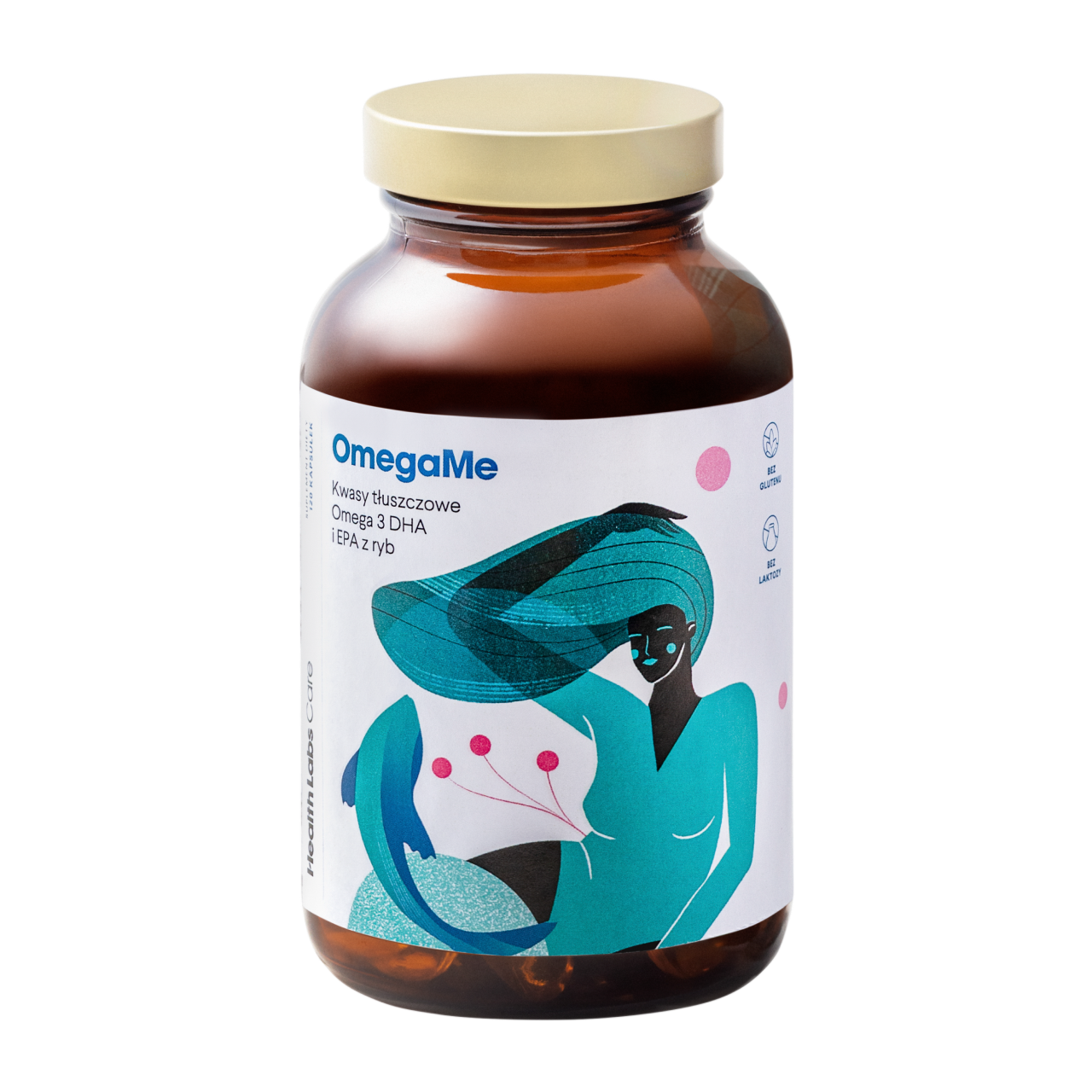 Health Labs Care OmegaMe suplement diety kwasy tłuszczowe Omega 3 DHA i EPA z ryb, 120 kaps./1 opak.