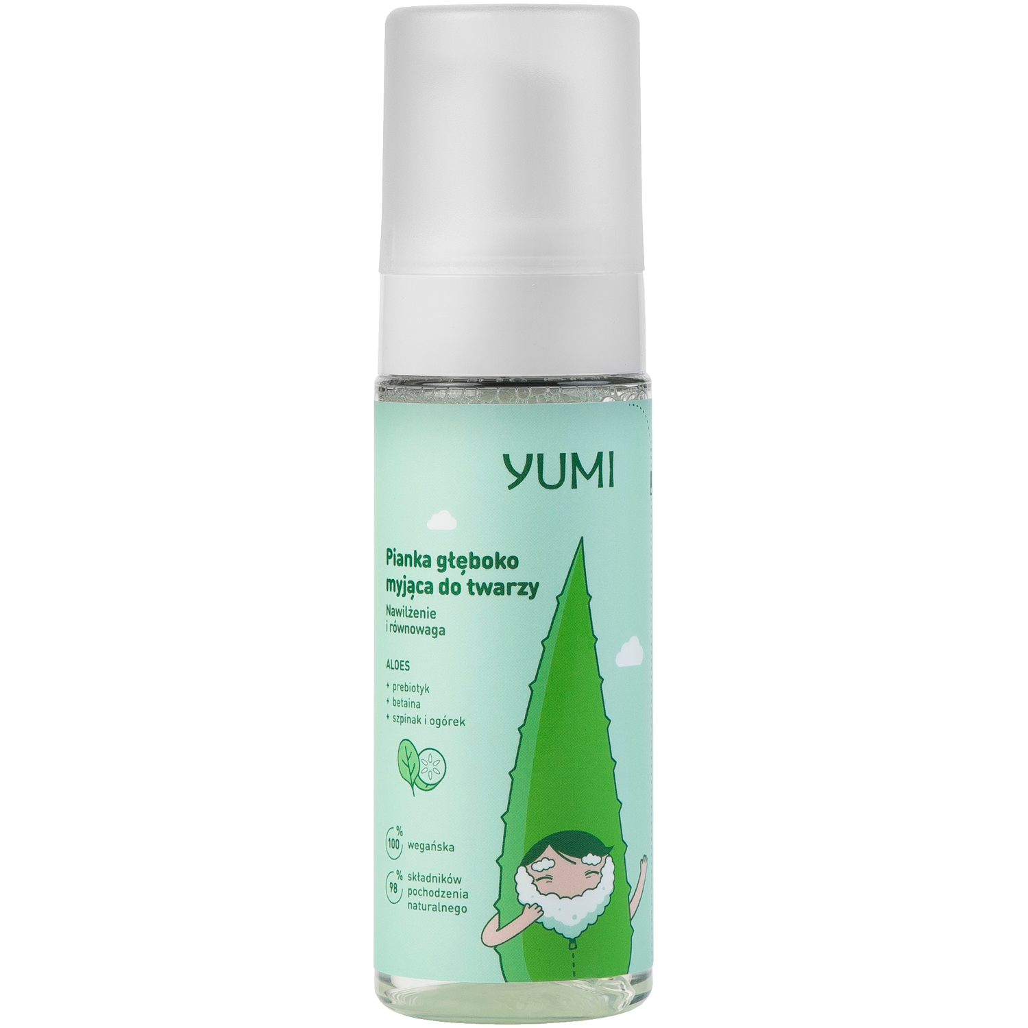 Yumi głęboko myjąca pianka do twarzy, 180 ml