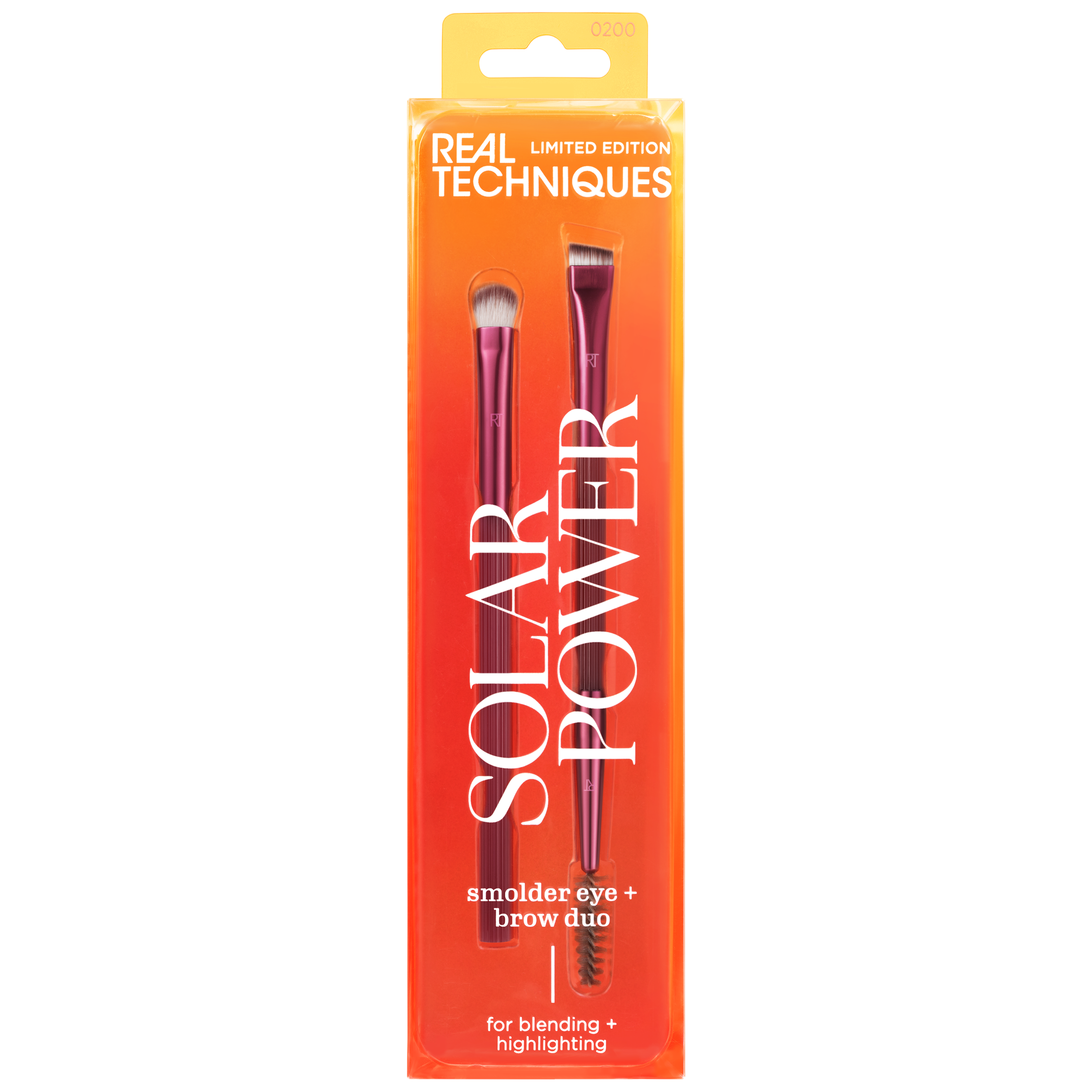 Real Techniques Solar Power zestaw: pędzel do cieni, 1 szt. + pędzel do brwi, 1 szt.