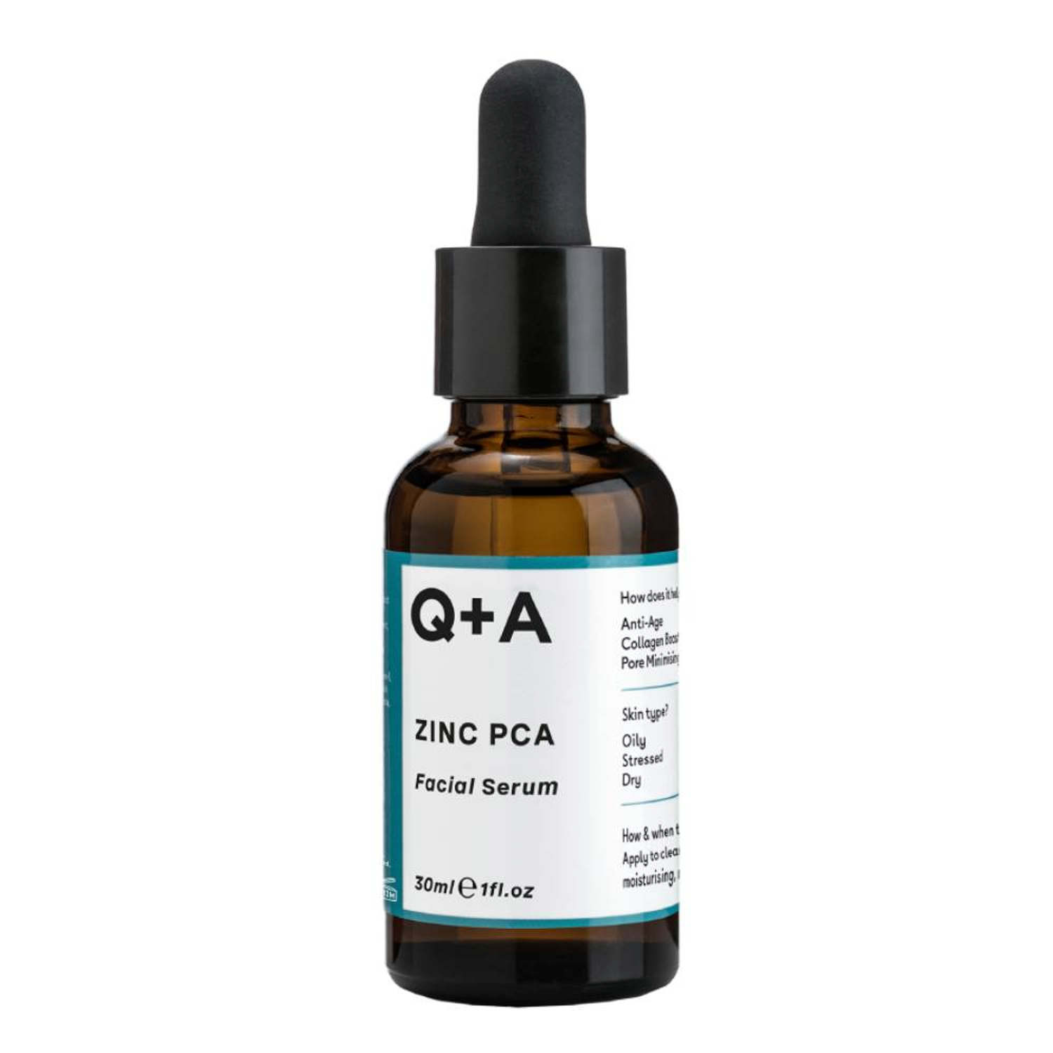 Q+A Zinc PCA serum do twarzy zmniejszające widoczność porów z cynkiem PCA, 30 ml