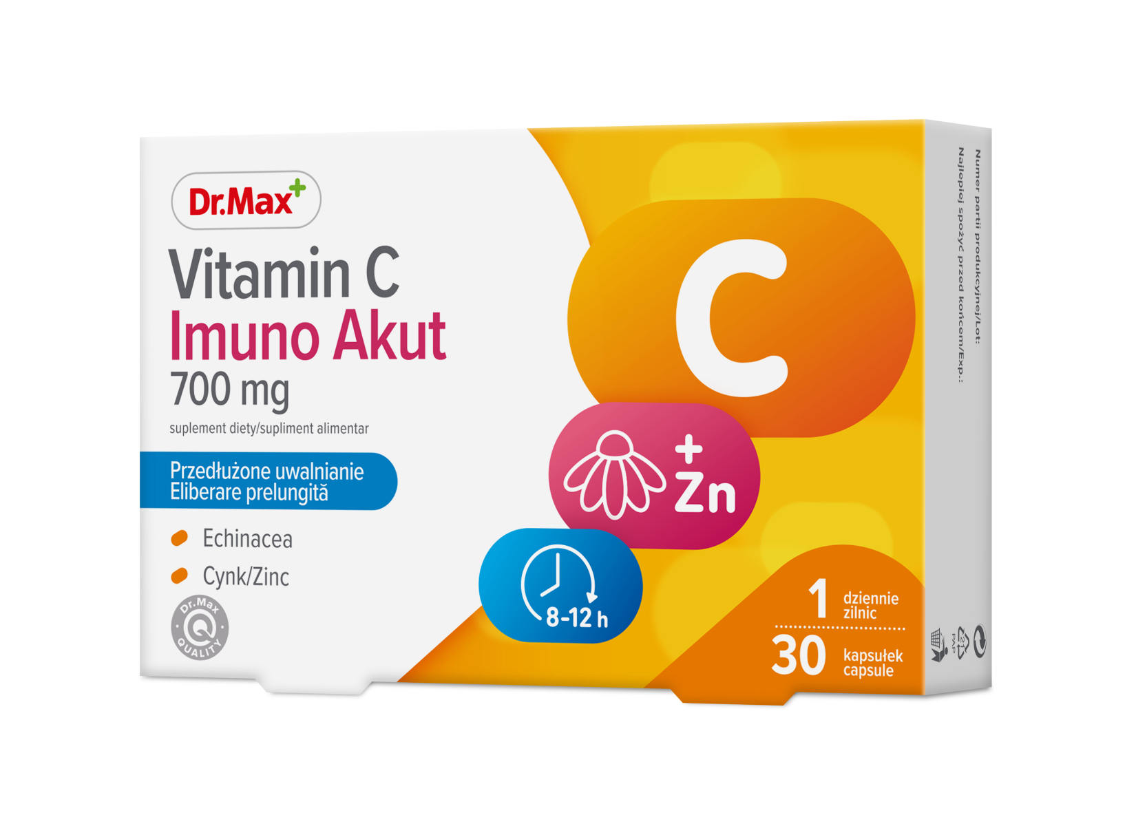 Vitamin C Imuno Akut Dr.Max, suplement diety, 30 kapsułek