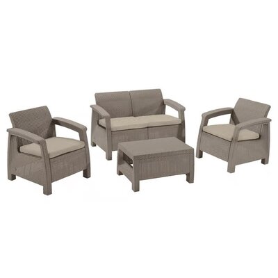 Zestaw mebli ogrodowych KETER Corfu II Set 98751 Cappuccino