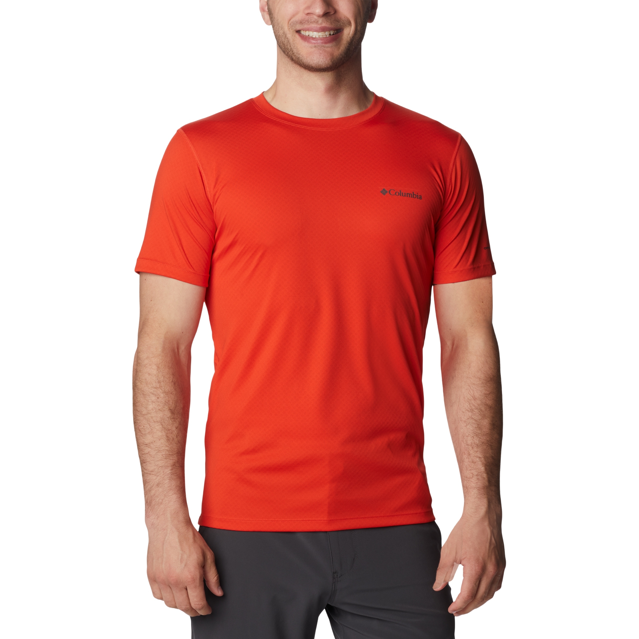 Męska koszulka termoaktywna Columbia Zero Rules SS spicy - S