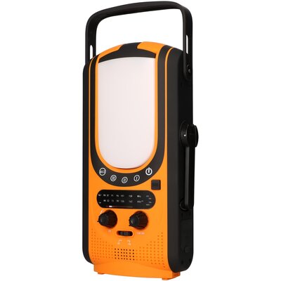 Radio EXTRALINK EPS-6000 Zółte, Alarmowe SOS z dynamo, Latarka, PowerBank, Zasilanie Akumulatorowo-Sieciowe, Solarne, korbowe