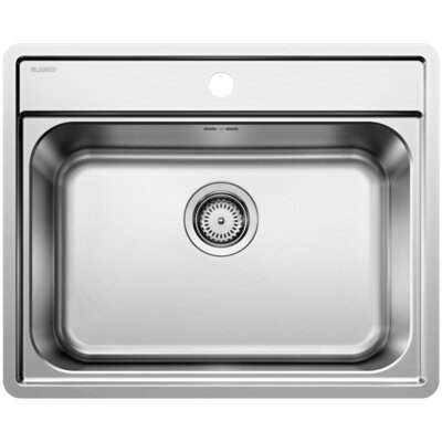 Zlewozmywak jednokomorowy BLANCO Lemis 6-IF 525108 Stal szczotkowana 50 x 61.5