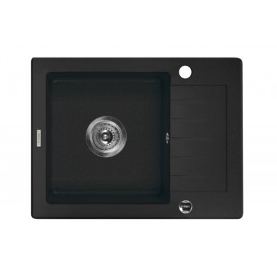 Zlewozmywak  jednokomorowy z ociekaczem DEANTE Zorba ZQZ 211A Grafitowy 44x58