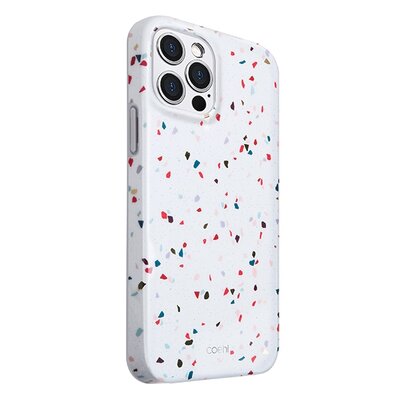 Etui UNIQ Coehl Terrazzo do Apple iPhone 12/12 Pro Biały