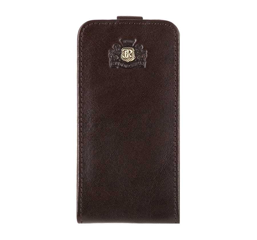 WITTCHEN Etui na iPhone 4 ciemny brąz Da Vinci skóra licowa
