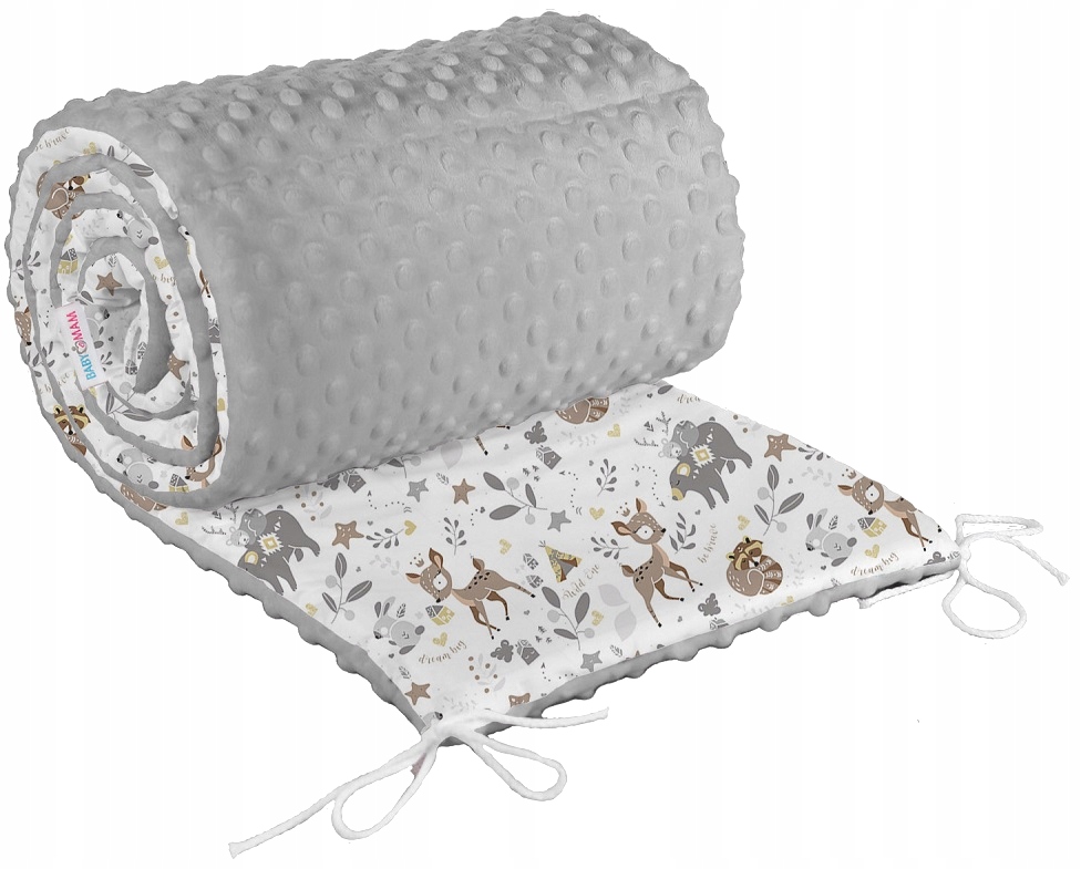 Babymam ochraniacz minky 180x30 do łóżeczka 120x60