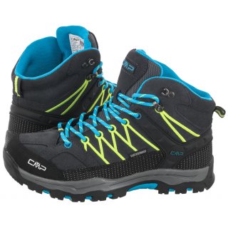 Buty Trekkingowe CMP Kids Rigel Mid Trekking Shoe Wp 3Q12944J 34UF Antracite/Yellow Fluo