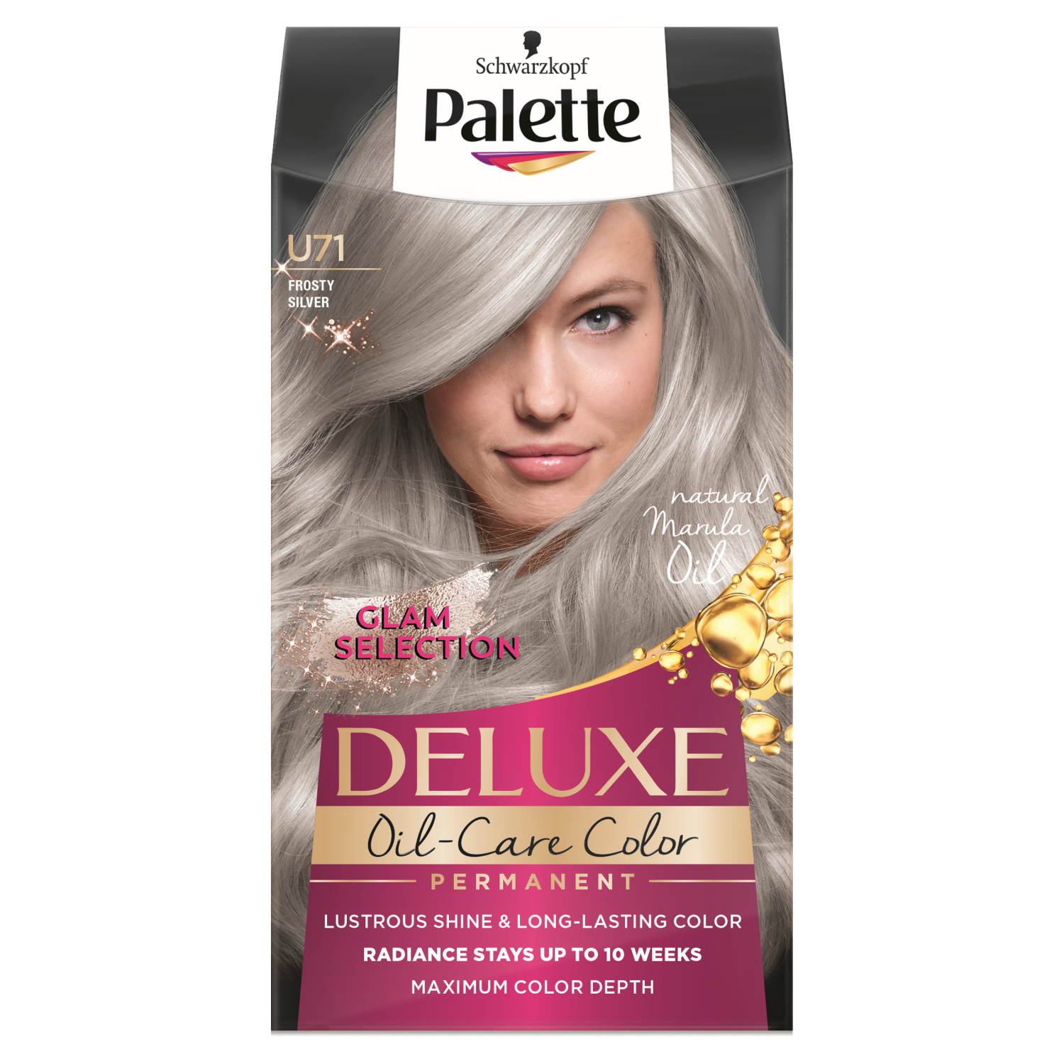 Palette Deluxe Oil-Care Color farba do włosów u71 frost silver, 1 opak.