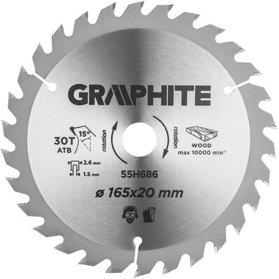 Tarcza do cięcia GRAPHITE 55H686 165 mm