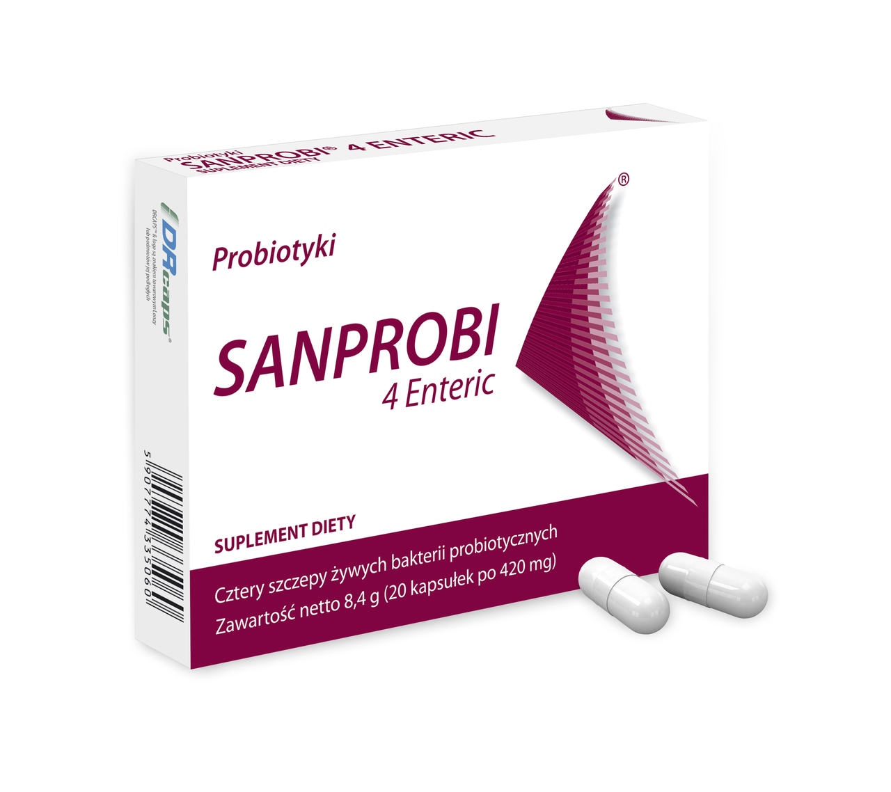 Sanprobi 4 Enteric, suplement diety, 20 kapsułek