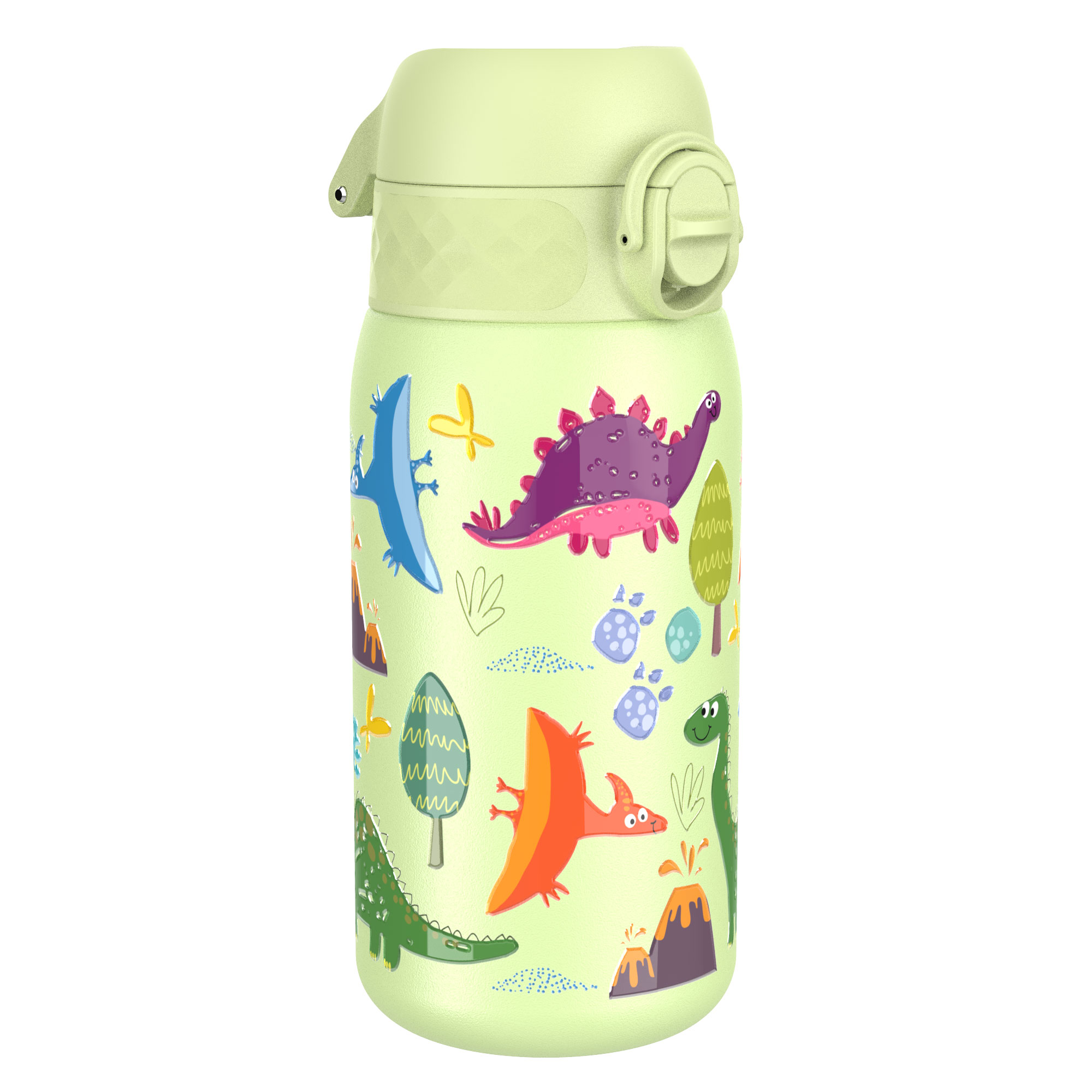 Ion8 bidon stalowy z ustnikiem Dinozaur, poj. 400 ml, 1 szt.