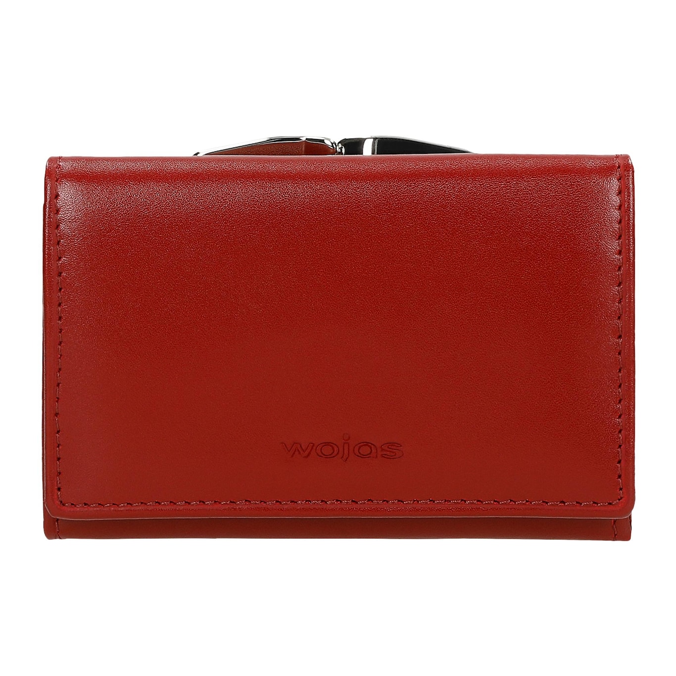 Wojas Czerwony Skórzany Portfel Damski