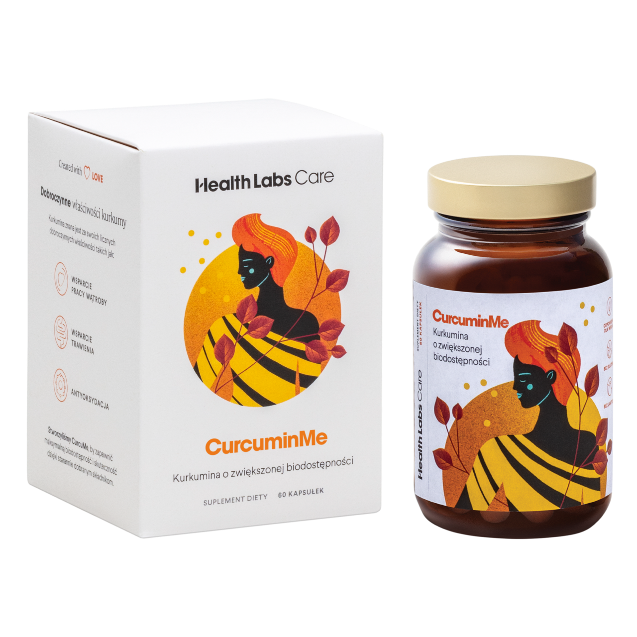 Health Labs Care CurcuminMe suplement diety kurkumina o zwiększonej biodostępności, 60 kaps./1 opak.