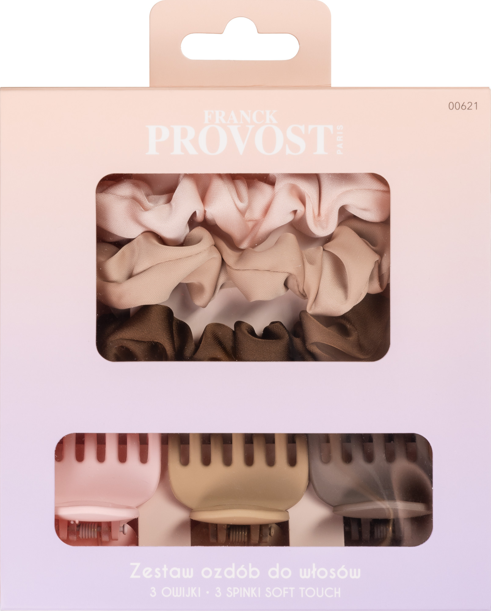 Franck Provost zestaw: gumka do włosów, 3 szt. + spinka do włosów, 3 szt.