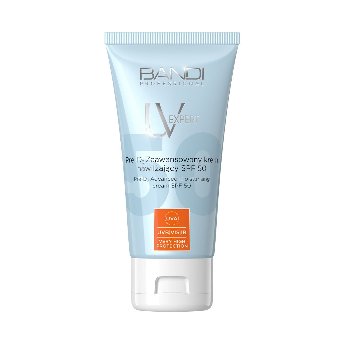 Bandi Professional UV Expert Pre-D3 zaawansowany krem nawilżający do twarzy SPF50, 50 ml