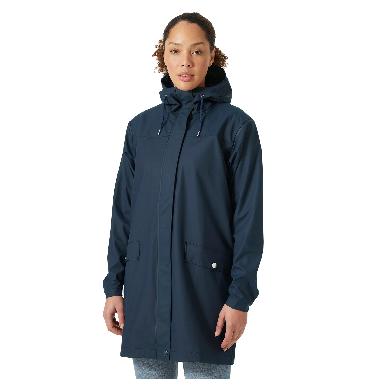 Damski płaszcz przeciwdeszczowy Helly Hansen Moss Rain Coat navy - M
