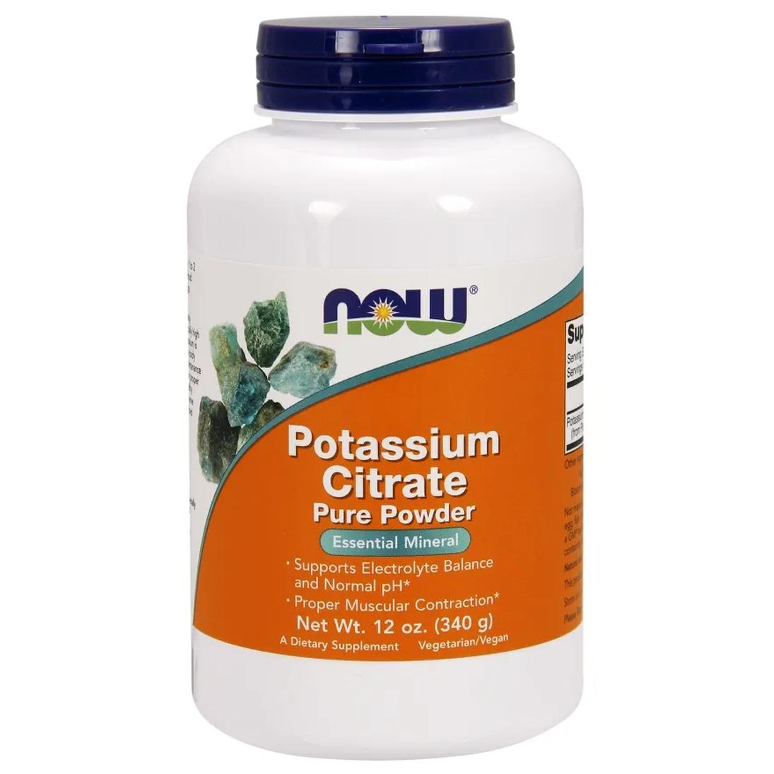 Now Foods Potassium Citrate suplement diety cytrynian potasu, 340 g