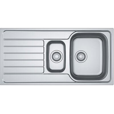 Zlewozmywak półtorakomorowy z ociekaczem FRANKE Spark SKX 651 101.0497.695 Stalowy 50x100