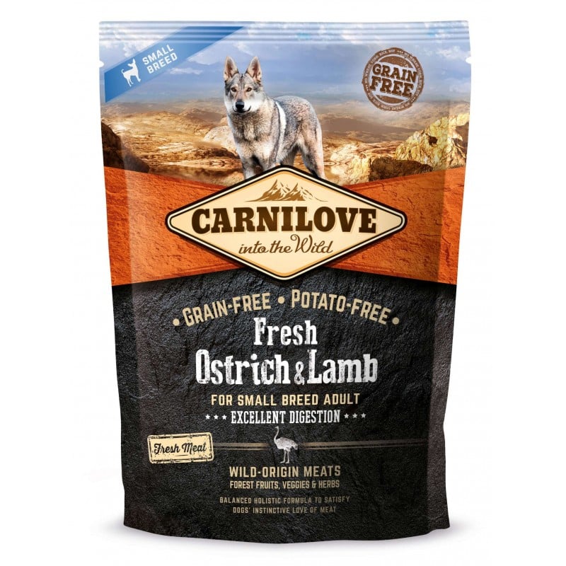 CARNILOVE Fresh Adult small breed struś i jagnięcina 1,5 kg