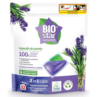 Kapsułki do prania BIOSTAR 2 in 1 Caps - 32 szt.