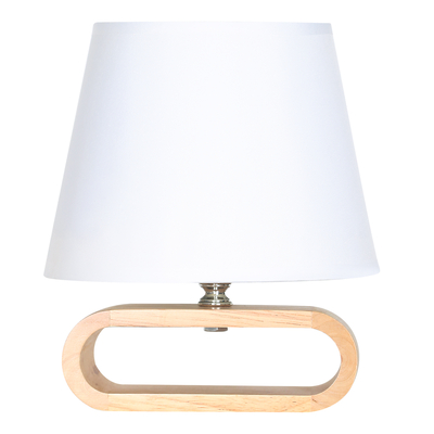 Lampa stołowa bambusowa abażur biały 22,5 cm