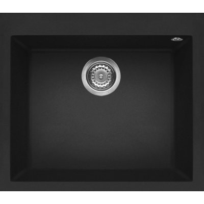 Zlewozmywak jednokomorowy ELLECI Quadra 105 G40 Nero 50x57