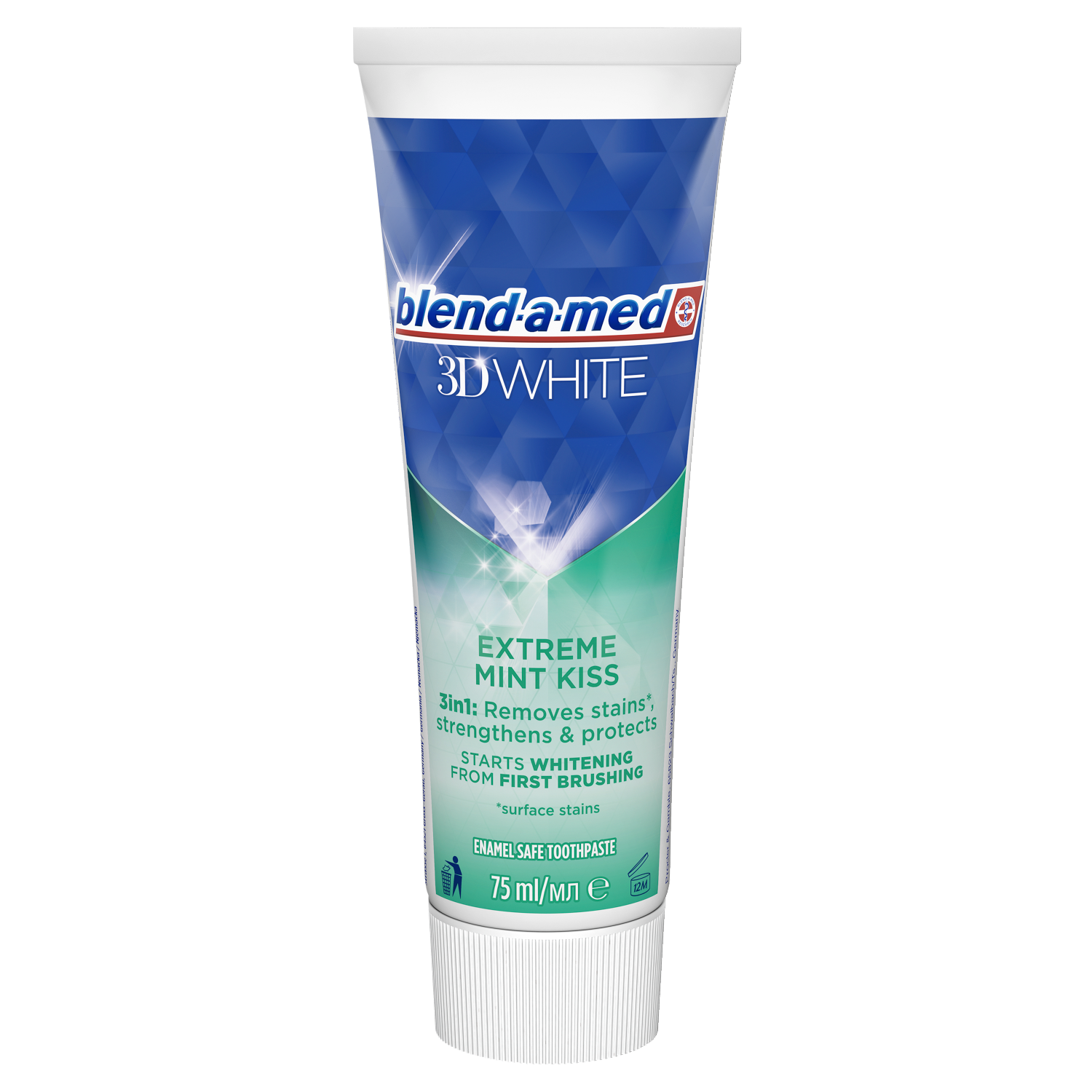 Blend-A-Med 3D White Extreme Mint Kiss pasta do mycia zębów, 75 ml