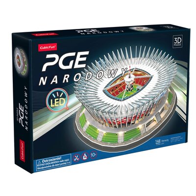 Puzzle 3D CUBIC FUN PGE Narodowy LED 306-L541H (144 elementy)