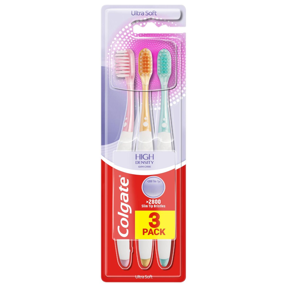 Colgate High Density szczoteczka do mycia zębów soft, 3 szt./1 opak.