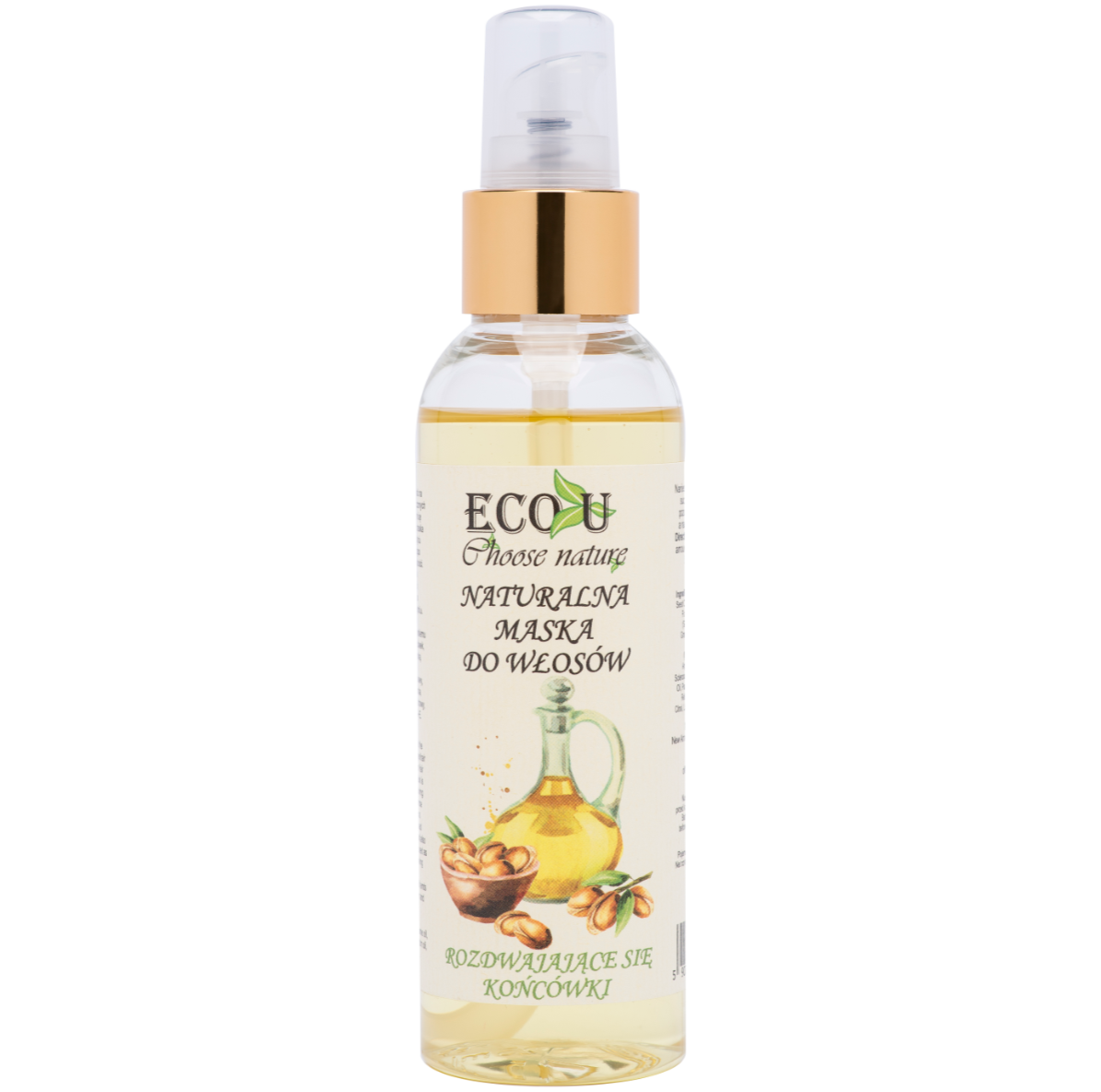 Ecou naturalna maska do włosów z rozdwojonymi końcówkami, 125 ml