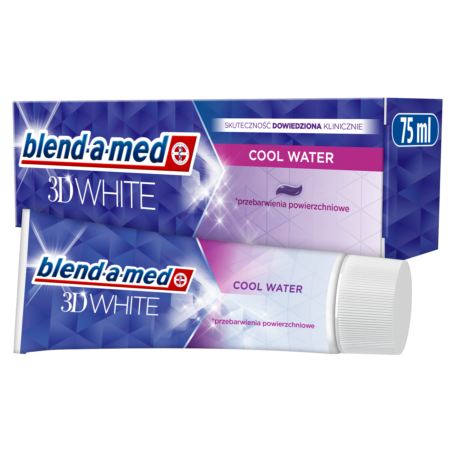 Blend-A-Med 3D White Cool Water pasta do mycia zębów, 75 ml
