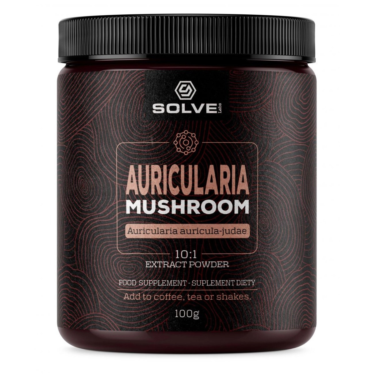 Solve Labs Auricularia (Uszak bzowy) 10:1 Mushroom Powder suplement diety, 100 g