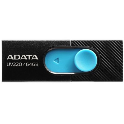 Pendrive ADATA UV220 64GB, USB 2.0 Czarno-niebieski