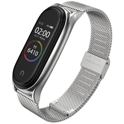 Pasek TECH-PROTECT MilaneseBand do Xiaomi Mi Band 5/6/6 NFC Srebrny