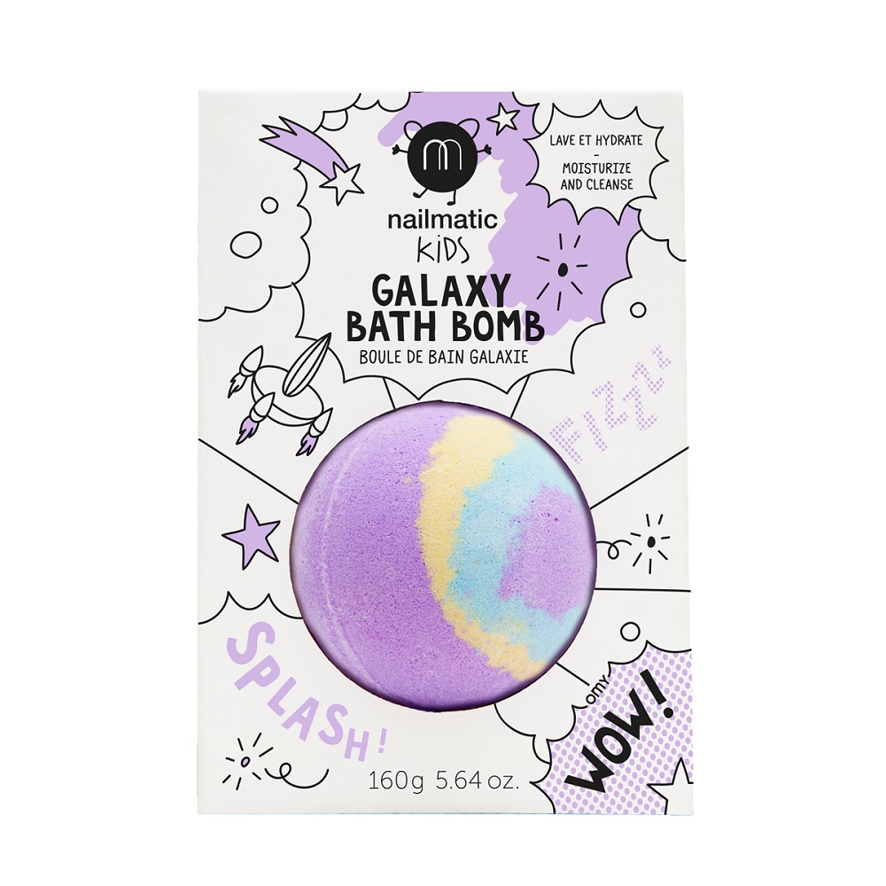 Nailmatic Kids Galaxy Bath Bomb kula do kąpieli dla dzieci Pulsar, 160 g